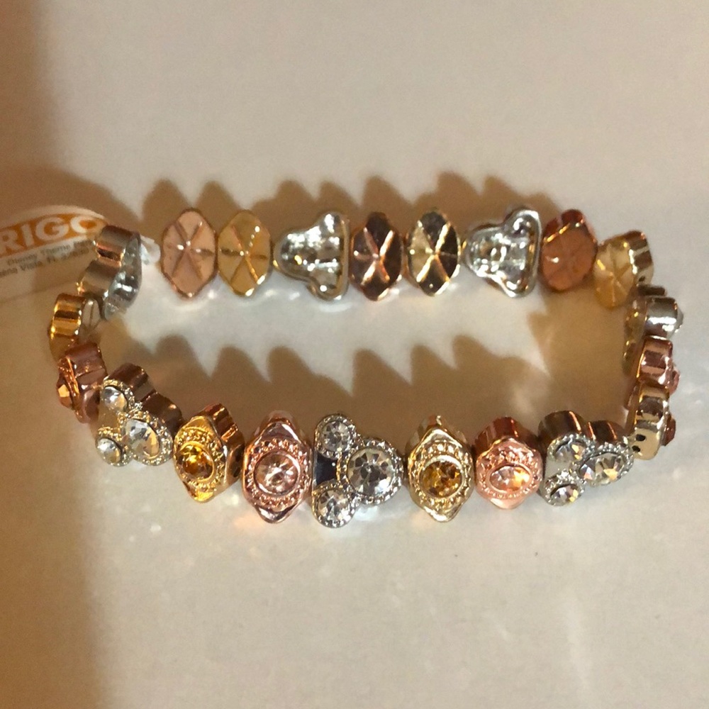 Mickey Mouse crystal shades of gold bracelet